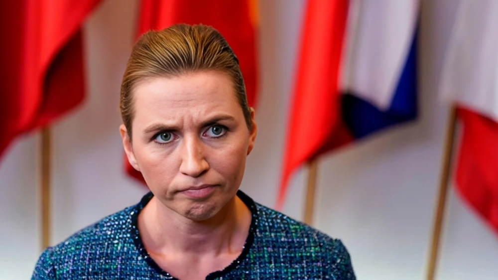 Photo shows Denmark's Prime Minister Mette Frederiksen