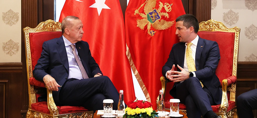 President Erdogan meets with Montenegro’s then-Parliament Speaker and now-Deputy Minister Aleksa Becic