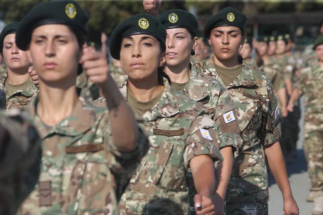 Female soldiers in the Greek Cypriot National Guard