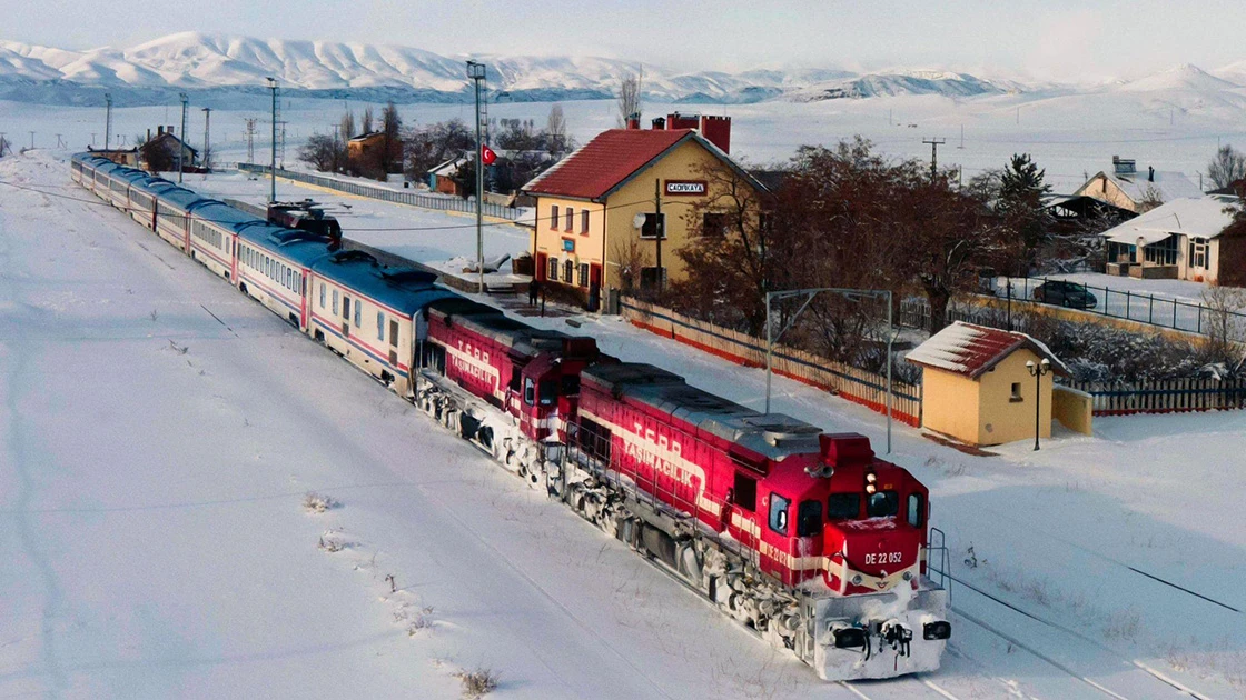 Touristic Eastern Express train in Turkey