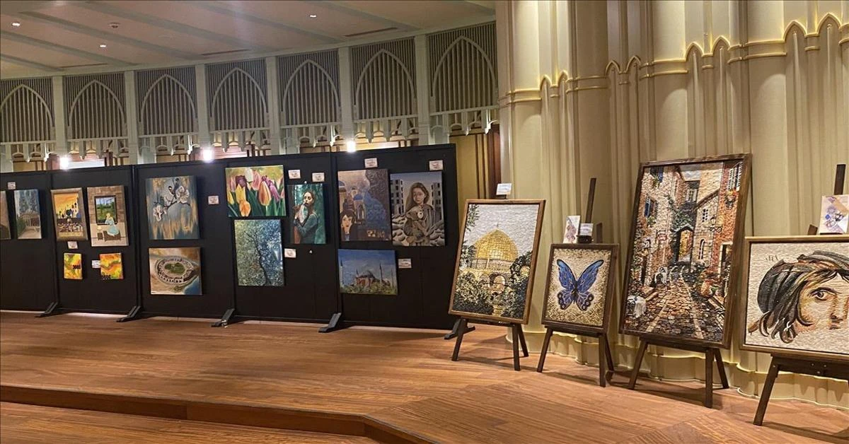 3rd Turkish-Arab Art Exhibition in Istanbul showcases works of 75 artists