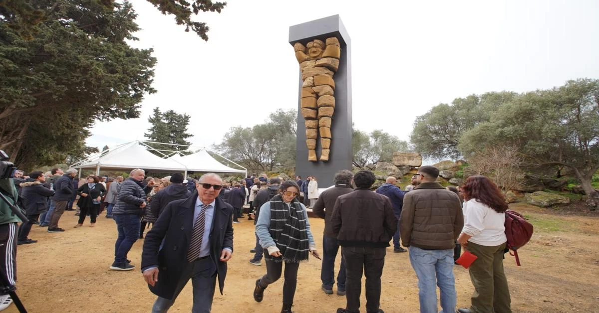 Colossal Atlas statue returns to Temple of Zeus in Sicily, following extensive reconstruction