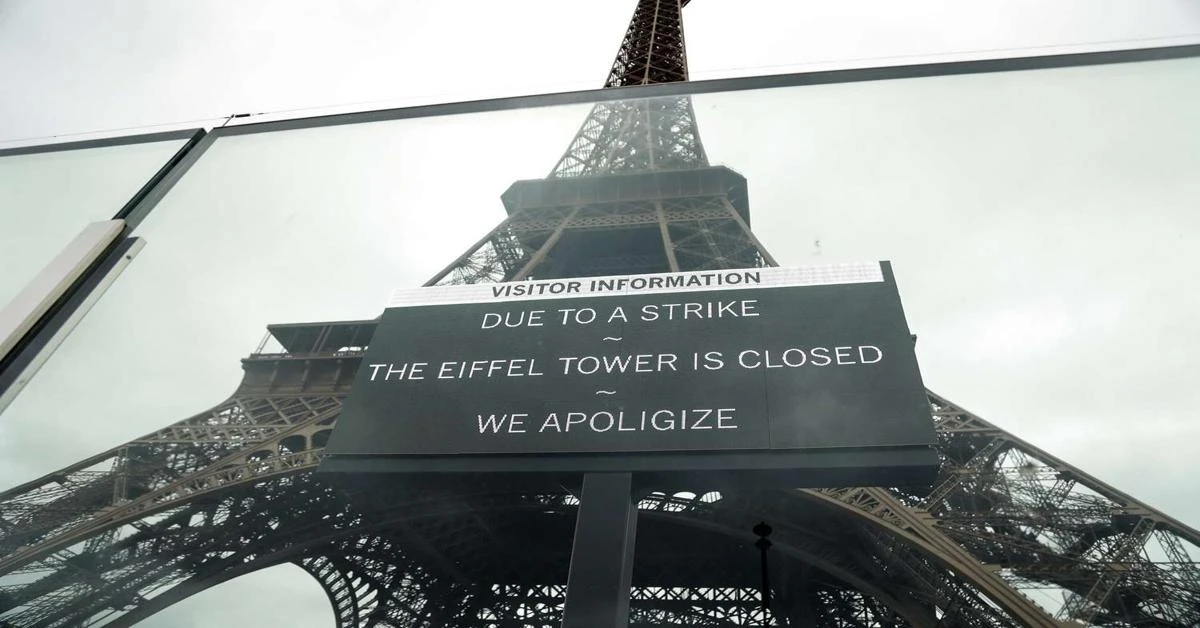 Eiffel Tower closes gates for third consecutive day amid strikes