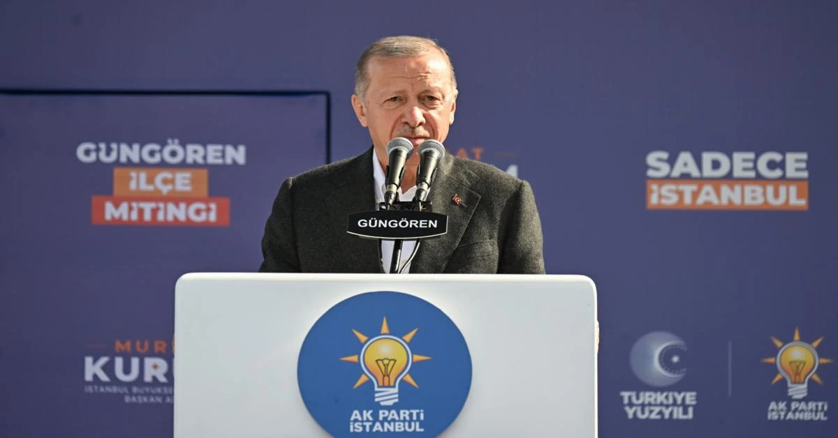 Erdogan rallies support for Murat Kurum in Istanbul ahead of local elections