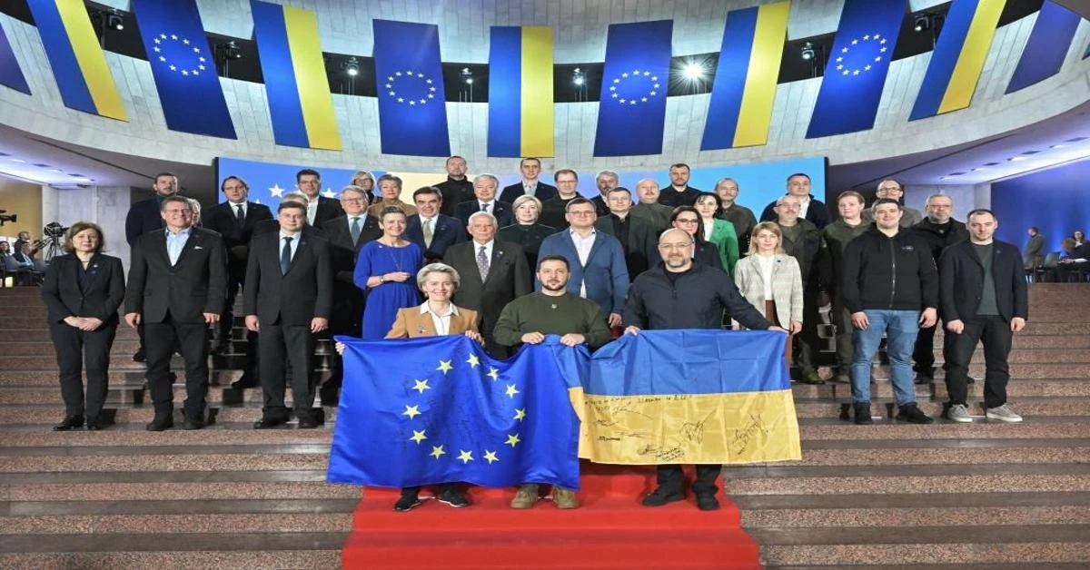 EU Commission president in Kyiv for Russia-Ukraine war anniversary