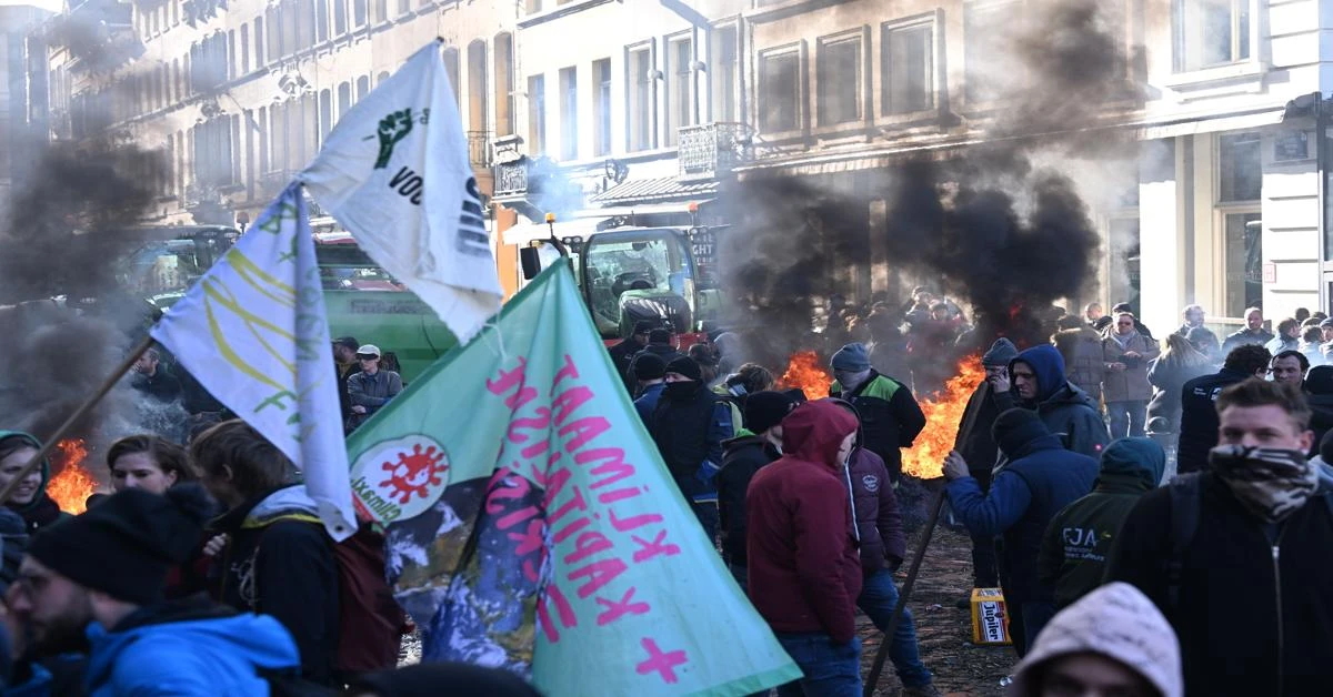 Farmers rally against EU agricultural policies at European Parliament