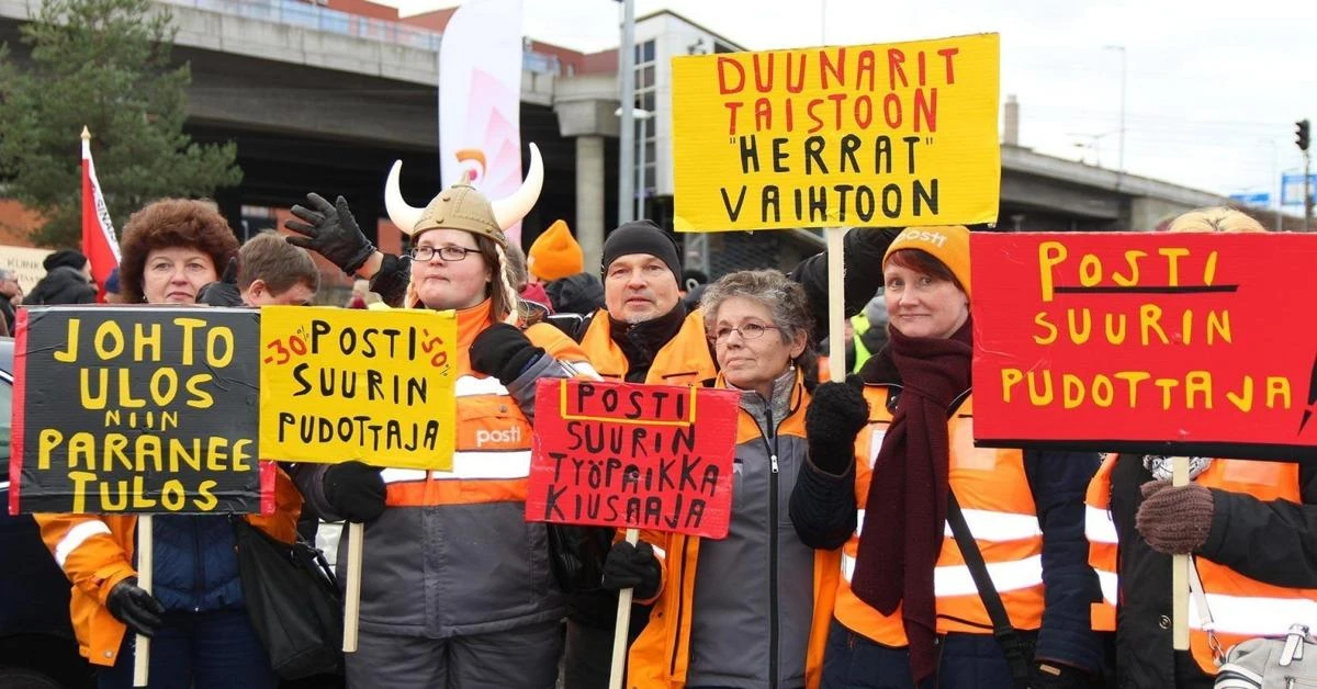 Finnish workers protest labor changes, benefit cuts with walkouts