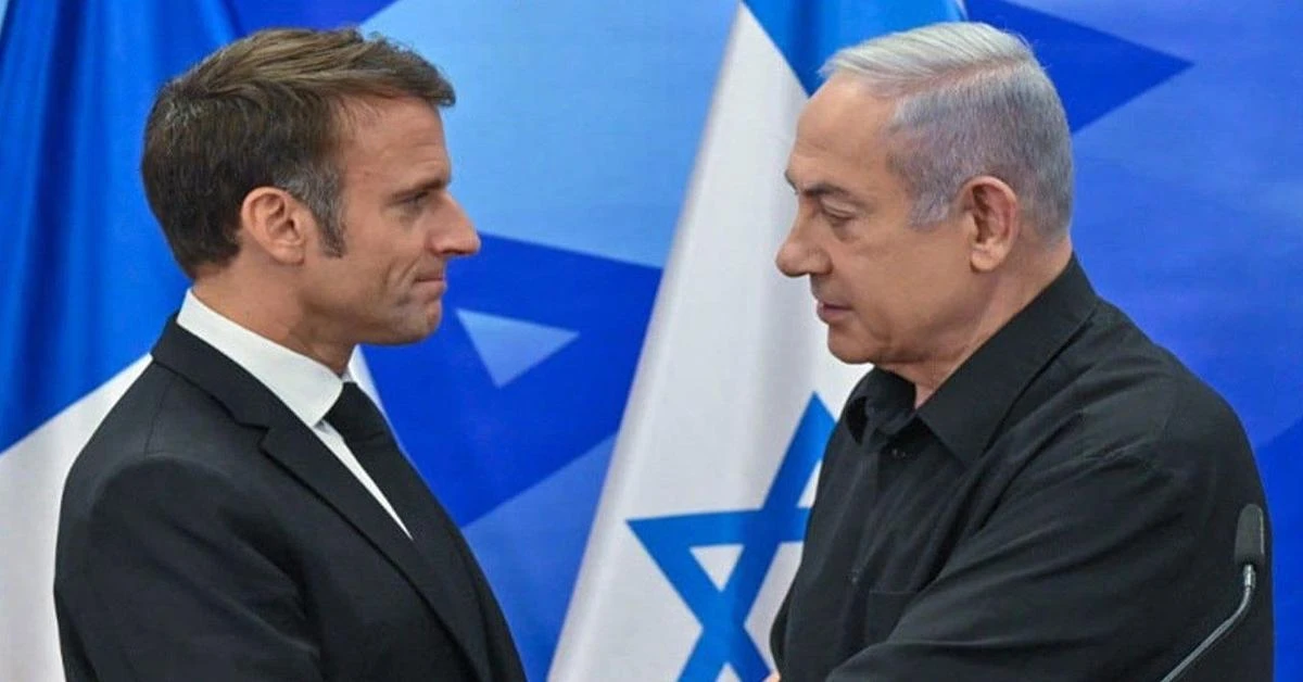 Forced displacement in Gaza constitutes war crime: Macron warns Netanyahu