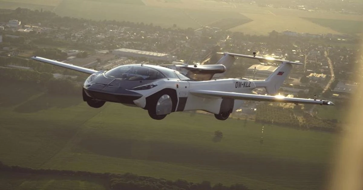 Jean-Michel Jarre soars in KleinVision's revolutionary flying AirCar