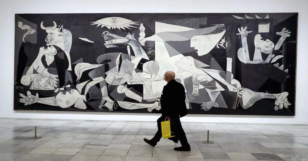 Palestinian protesters use Picasso's 'Guernica' as symbol of solidarity to condemn Israel