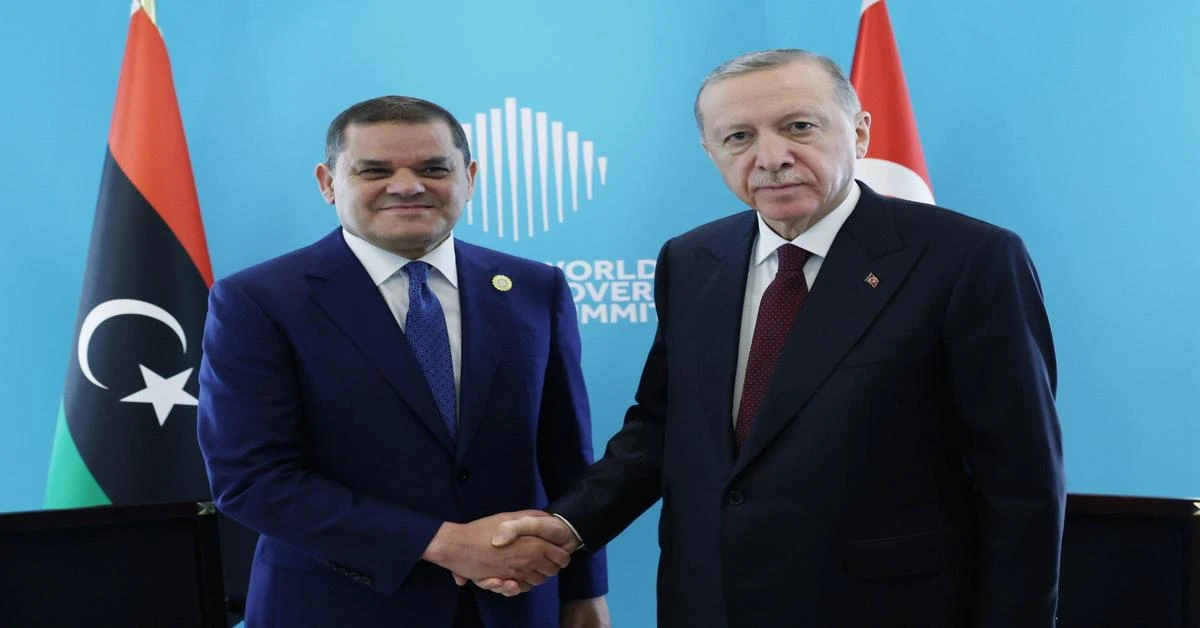 President Erdogan meets Libyan PM Dbeibah at World Government Summit