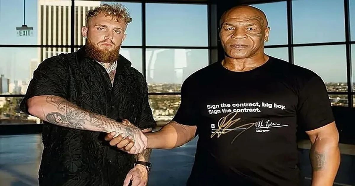 Professional boxing match between Mike Tyson and Jake Paul