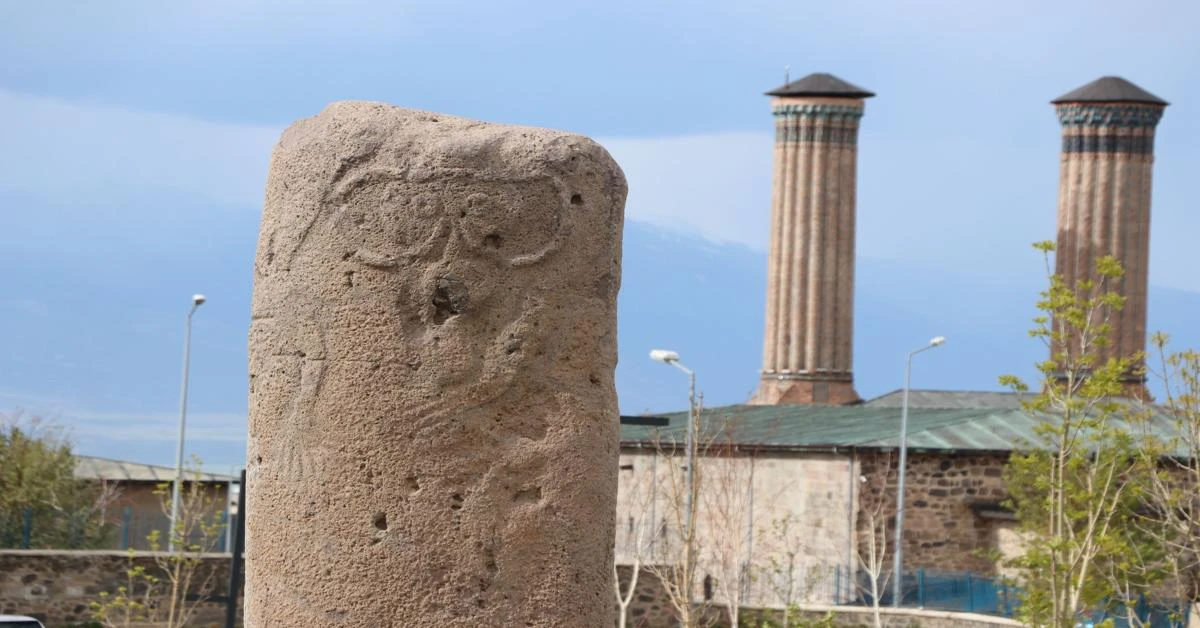 Protho-Turkish 6-ton obelisk on display at Erzurum Museum in Türkiye