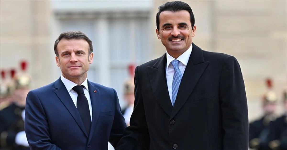 Qatar emir, French president discuss Middle East peace at Elysee Palace