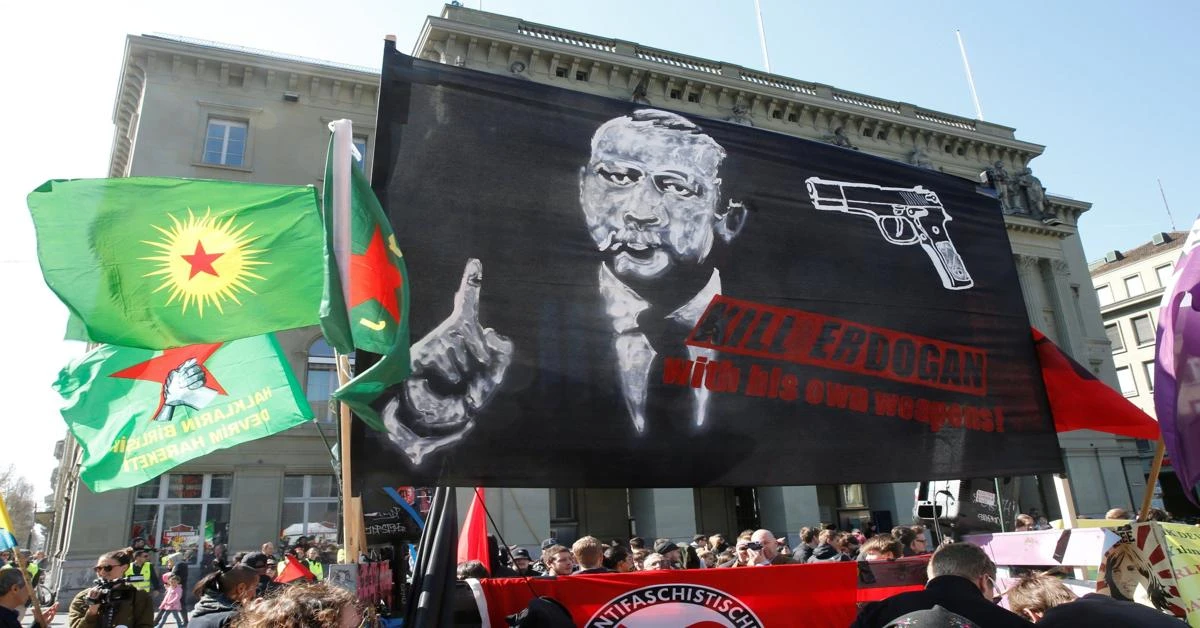 Swiss court fines protesters for 'Kill Erdogan' banner targeting Turkish President in rally