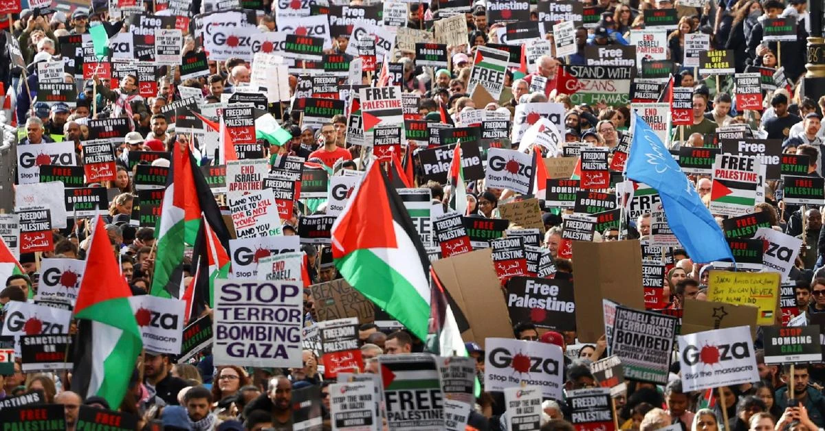 Thousands gather in US, Europe to call for immediate cease-fire in Gaza