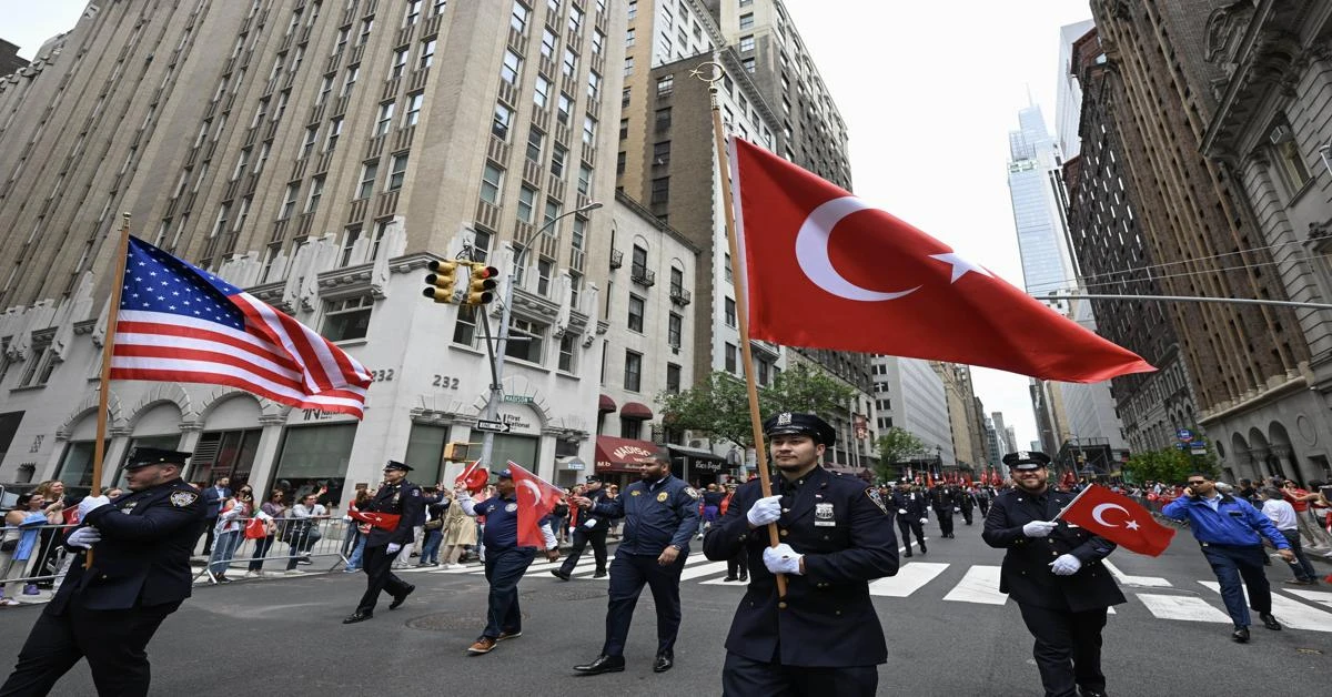 Turkish flag raises in NYC for Turkish Day Parade