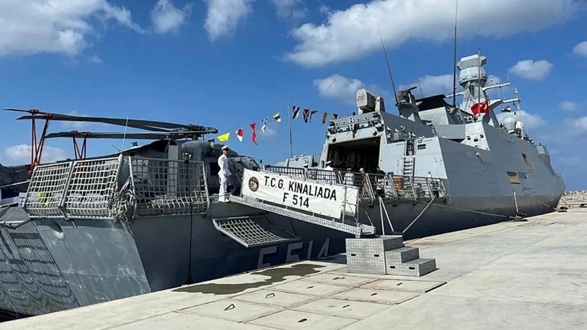 Turkish corvette TCG Kinaliada visits Alexandria Port in Egypt