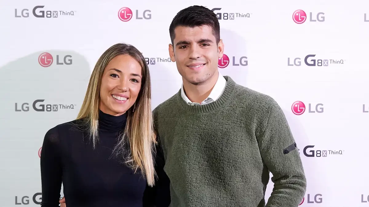 Alvaro Morata and his wife Alice Campello.