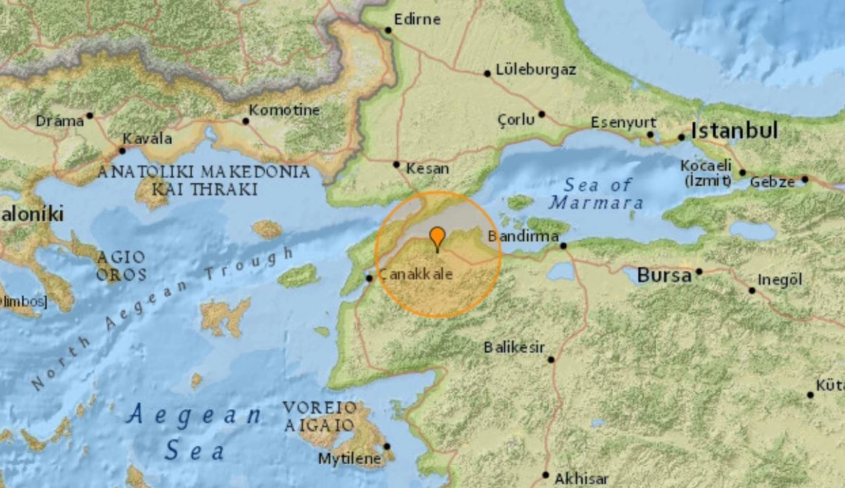 4.9 magnitude earthquake strikes Canakkale, felt across Istanbul and surrounding regions