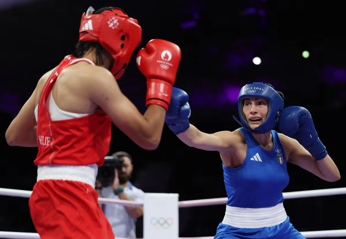 Algerian boxer Khelif wins as Italy's Carini abandons Olympic fight