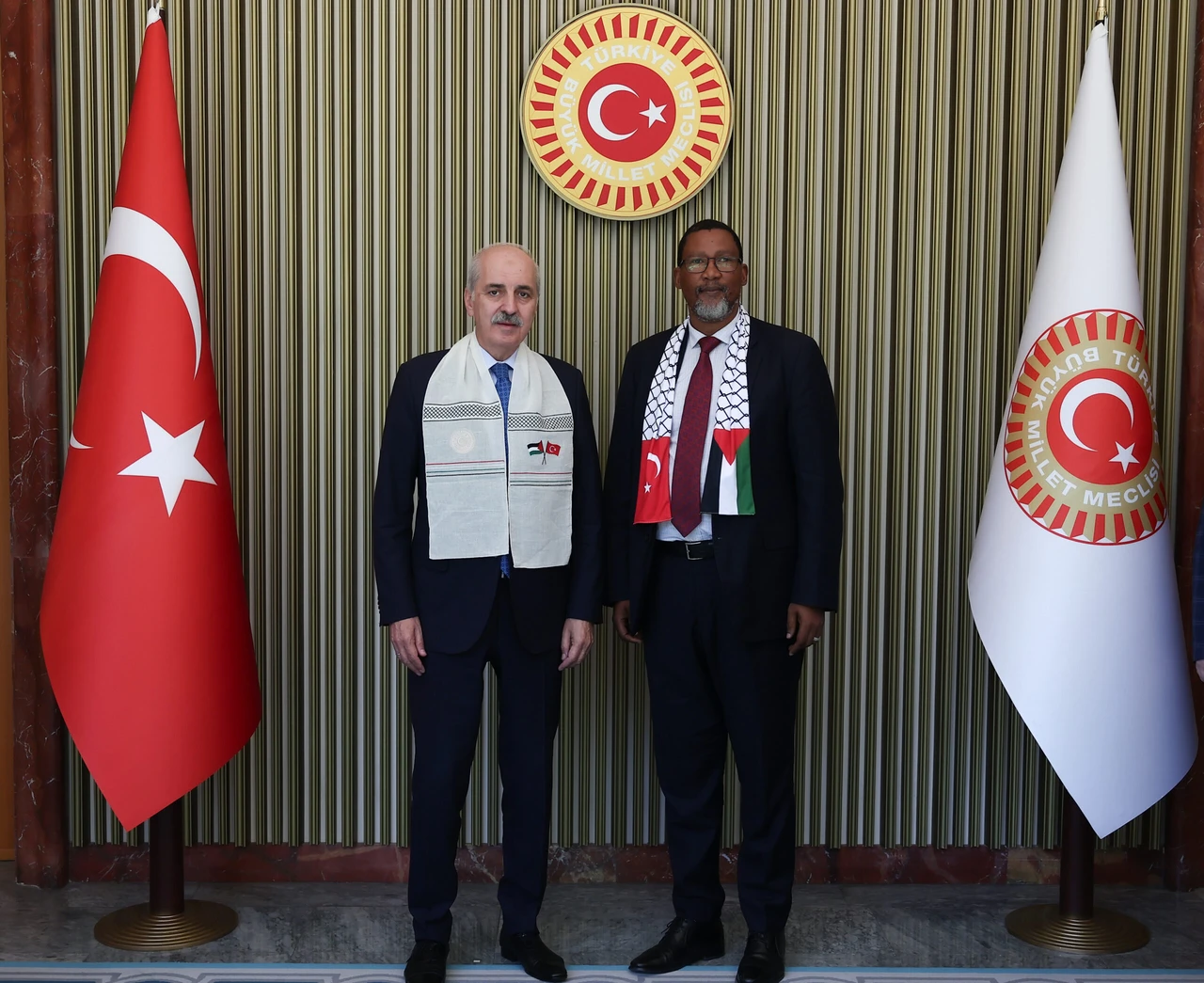 Nelson Mandela's grandson joins Turkish speaker Kurtulmus in solidarity with Palestine