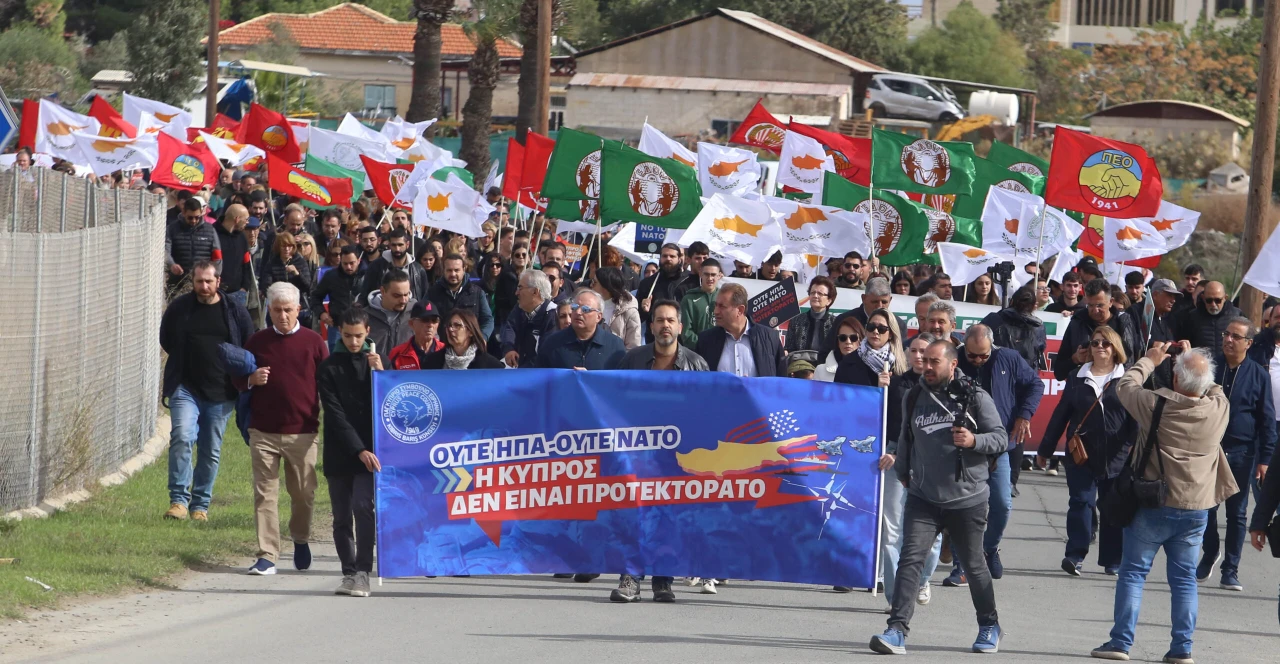 Protesters in Greek Cyprus call for end to US military presence