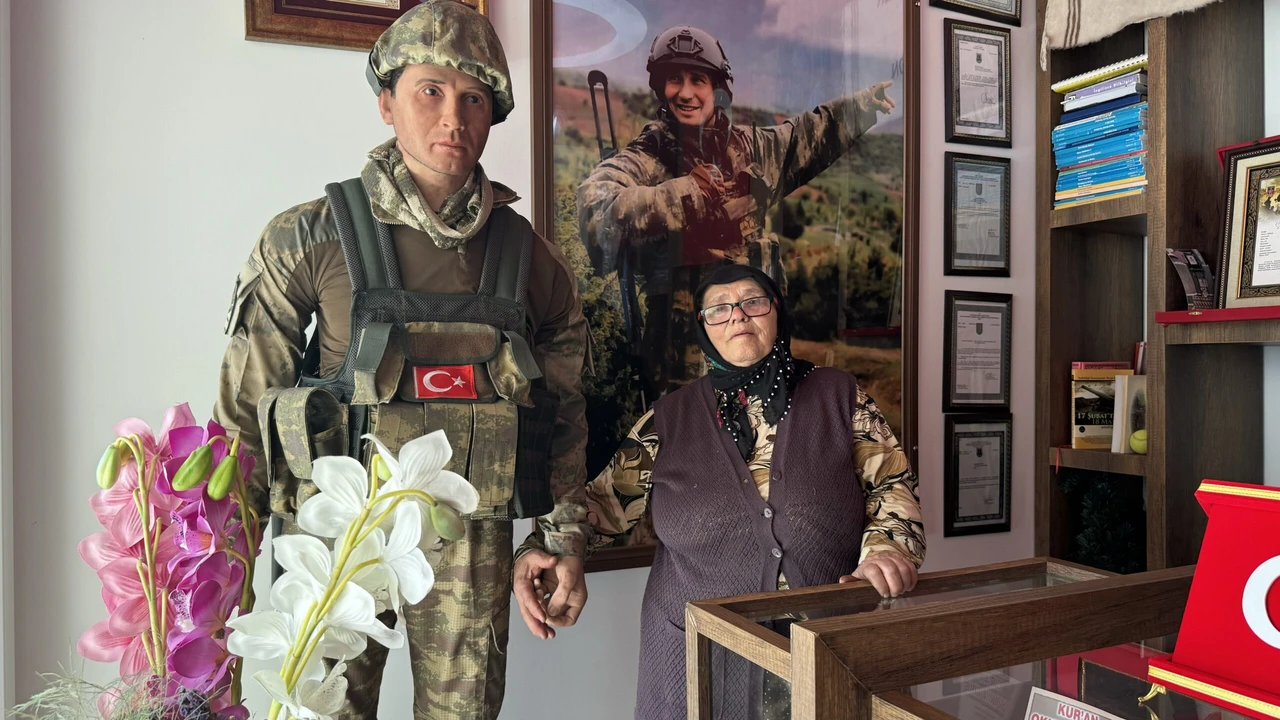 Turkish mother preserves killed soldier son’s memory with wax statue, belongings