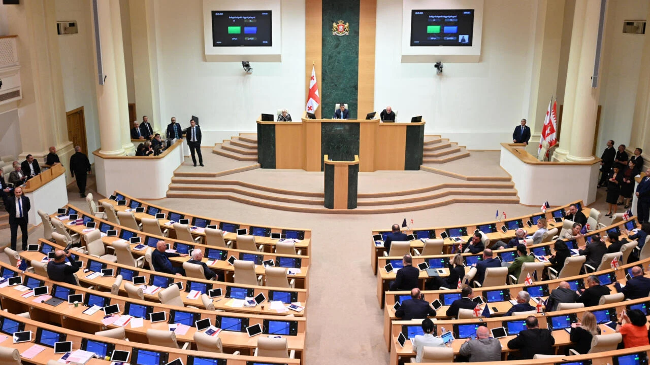 Georgia's ruling party opens parliamentary session amid protests, opposition boycotts