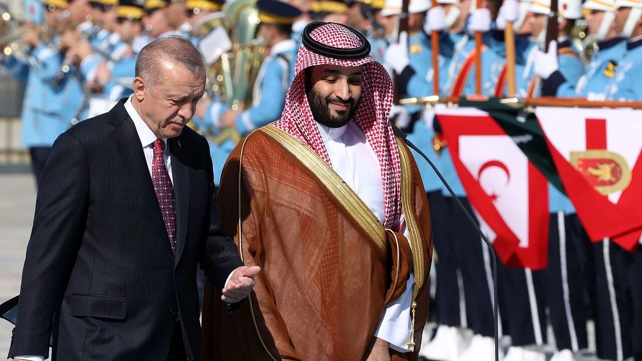 President Recep Tayyip Erdogan and Crown Prince of Saudi Arabia Mohammed bin Salman