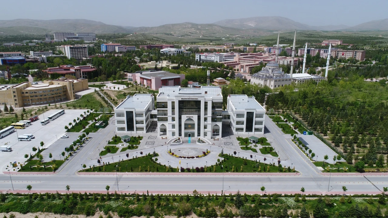 Photo shows Turkey Selcuk university campus