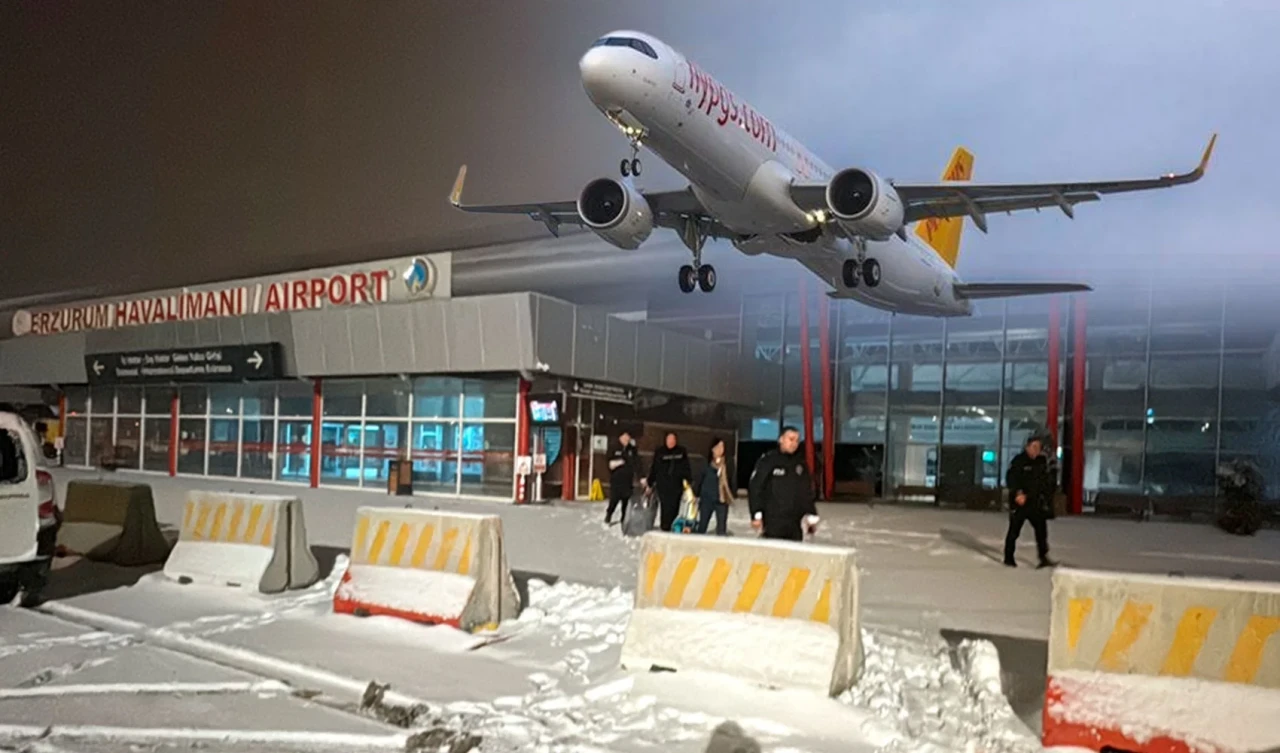 Pegasus Airlines flight with passengers involved in an altercation, forced to land at Erzurum Airport after tensions rise.