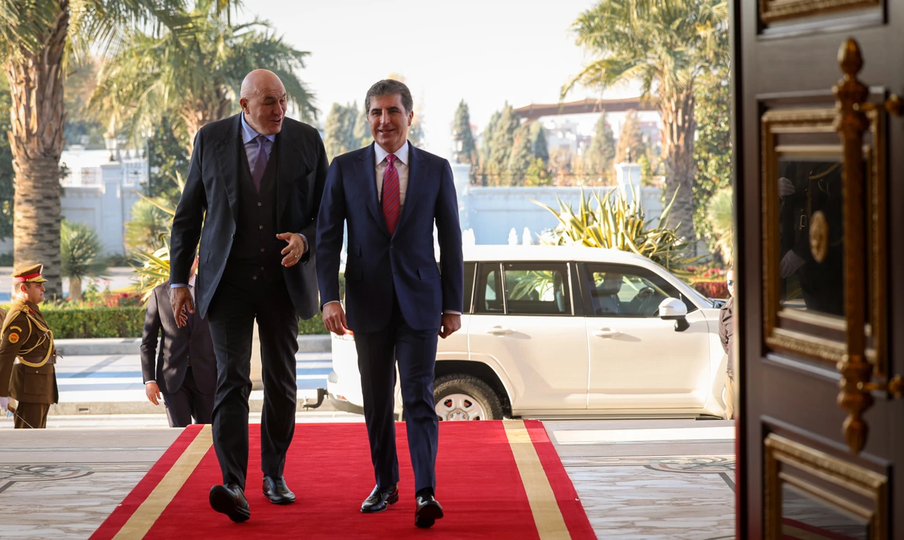 Iraqi KRG president, Italy's defense minister discuss regional security, counterterrorism