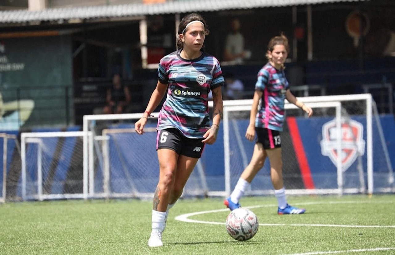 Lebanese woman footballer Celine Haidar (in photo). (AFP Photo)