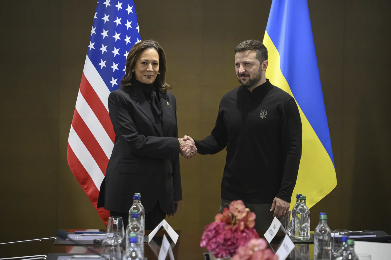 Ukraine’s Zelenskyy discusses weapons delivery with US VP Harris at peace summit