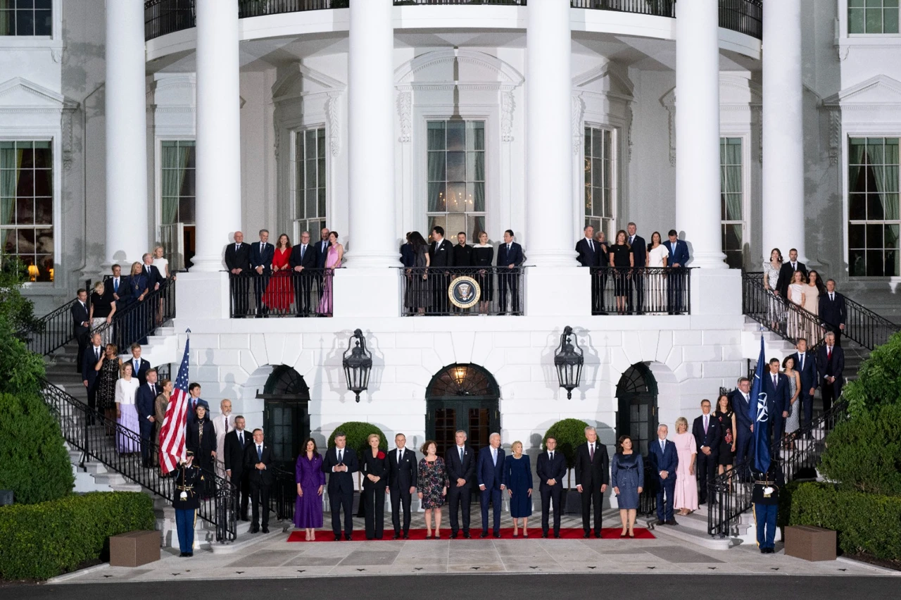 President Erdogan skips family photo shoot at NATO summit