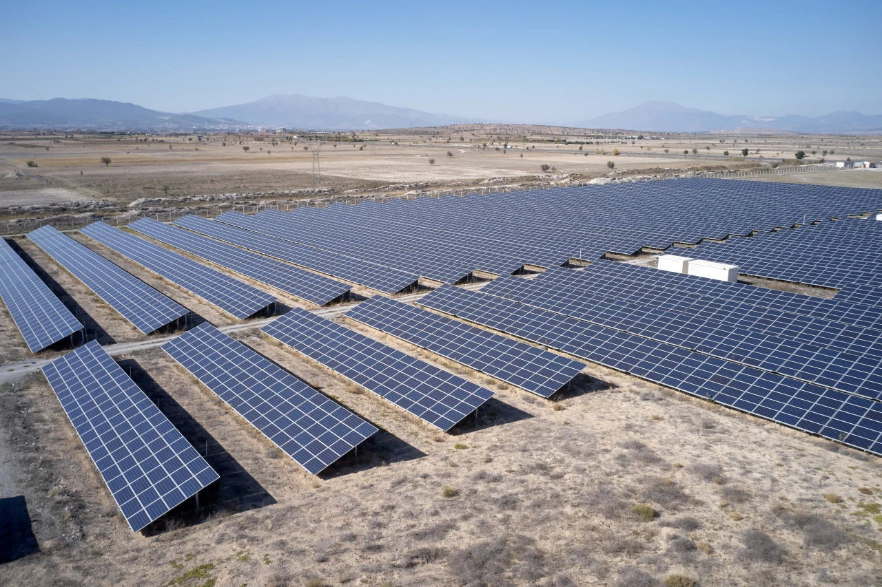 Photo shows solar panels in Turkey