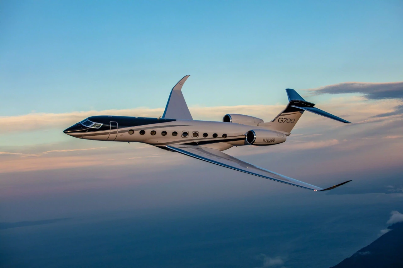 Photo shows Gulfstream g700 flying