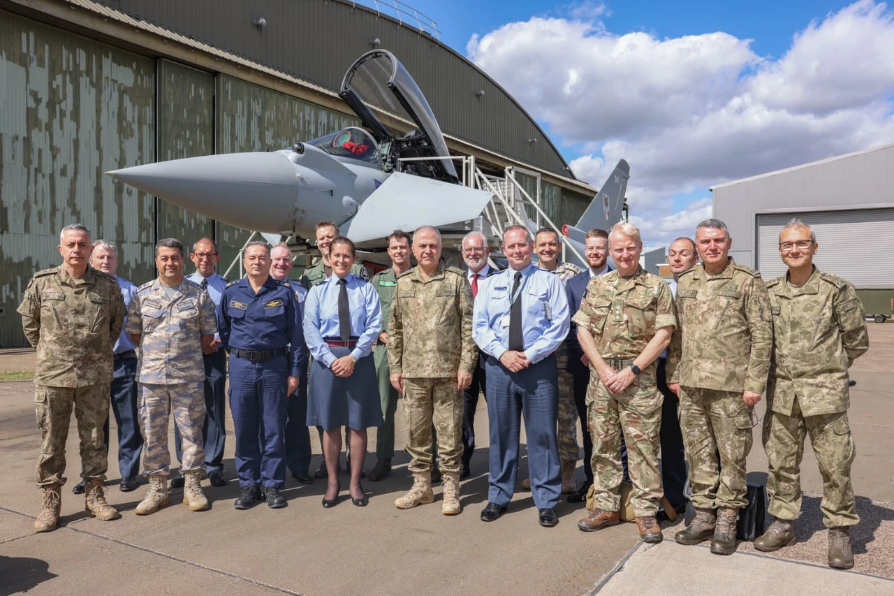 Chief of Turkish General Staff inspects Eurofighter Typhoon at Coningsby Air Base