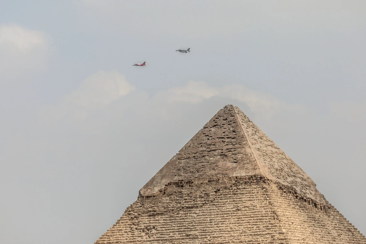 Türkiye's Hurjet performs air show over Egypt’s iconic pyramids