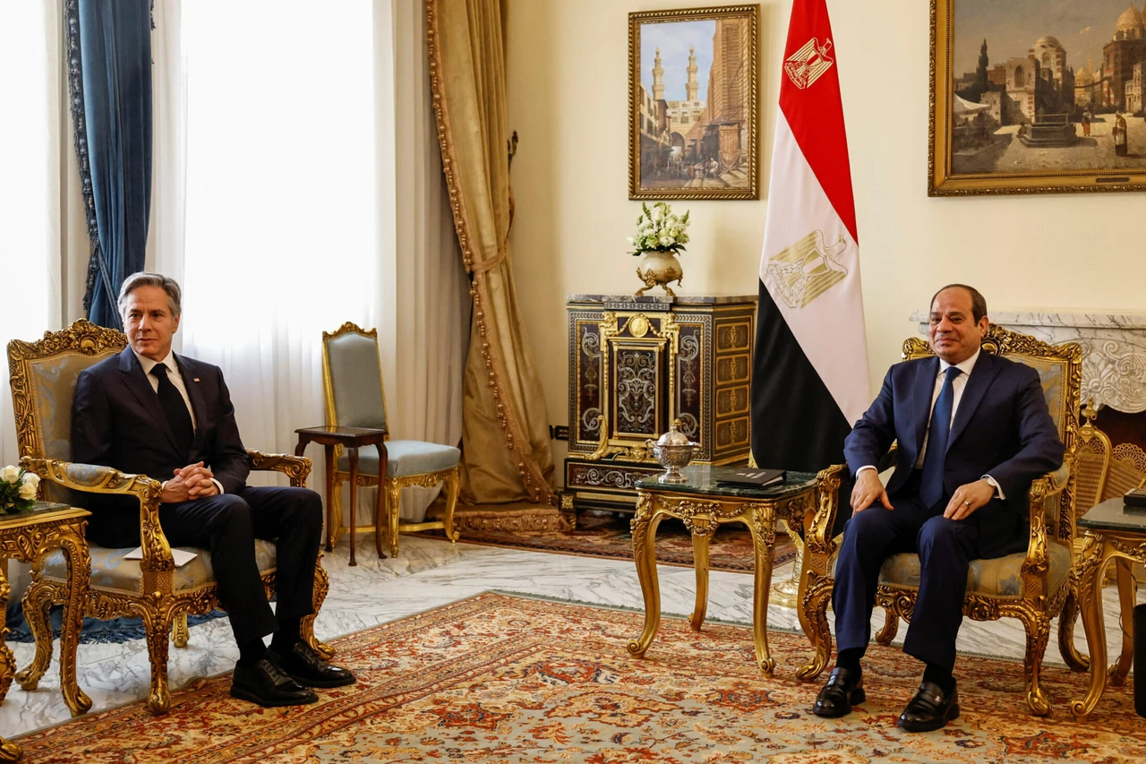 Egyptian President el-Sissi, Blinken discuss Gaza cease-fire in Cairo