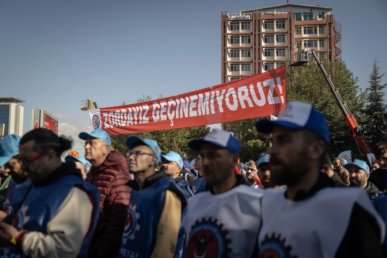 Turk-Is, one of Türkiye's largest trade union confederations, organizes rally in Ankara