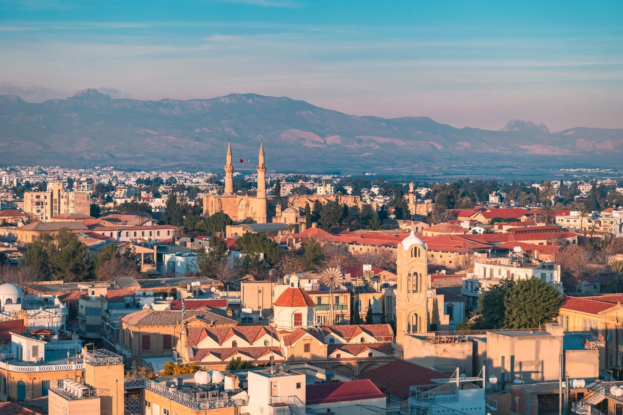 Aerial view of the city of Lefkosia