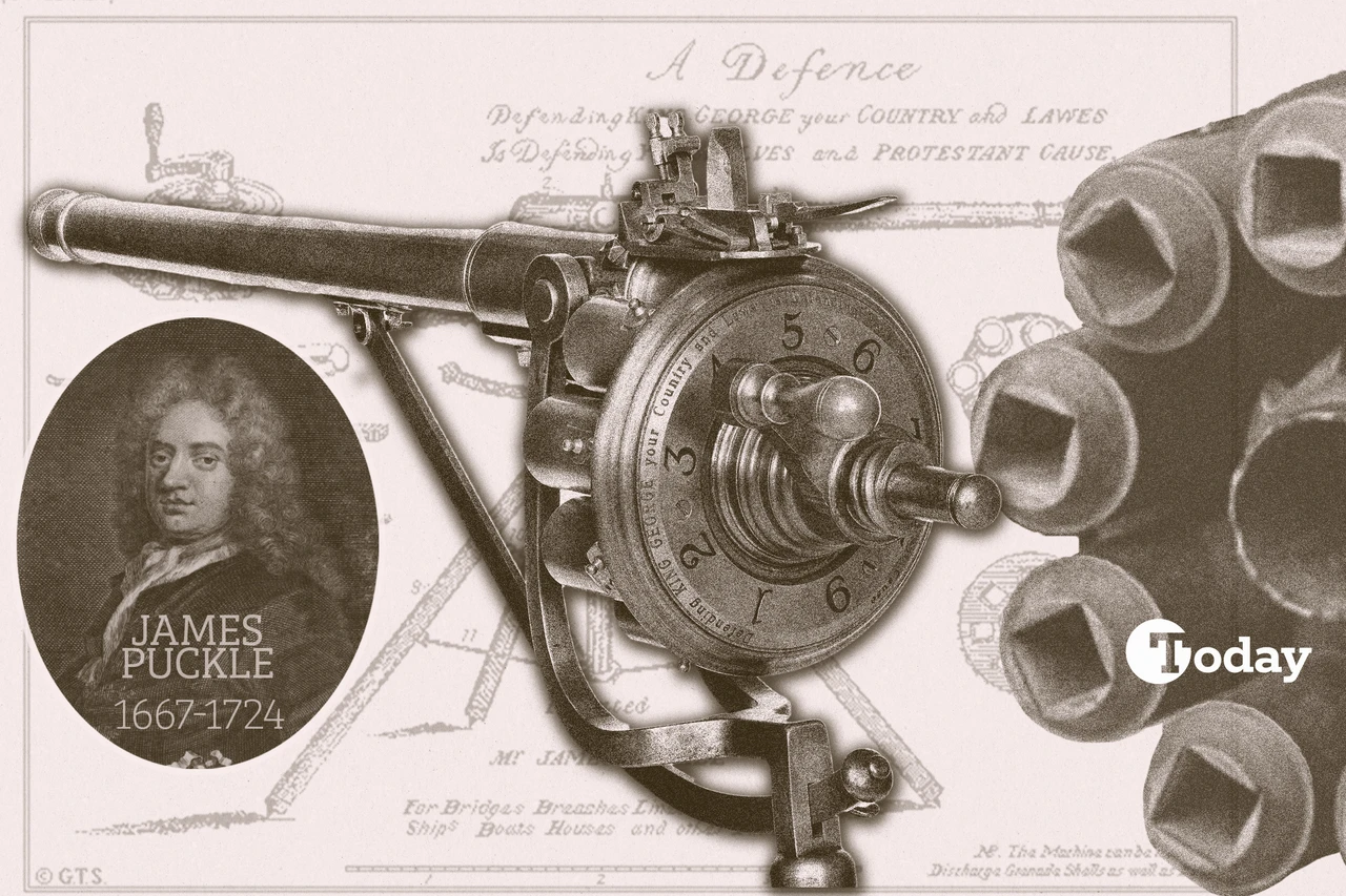 Puckle gun: Failed British 1718 machine gun attempt, designed to kill Ottomans with square bullets