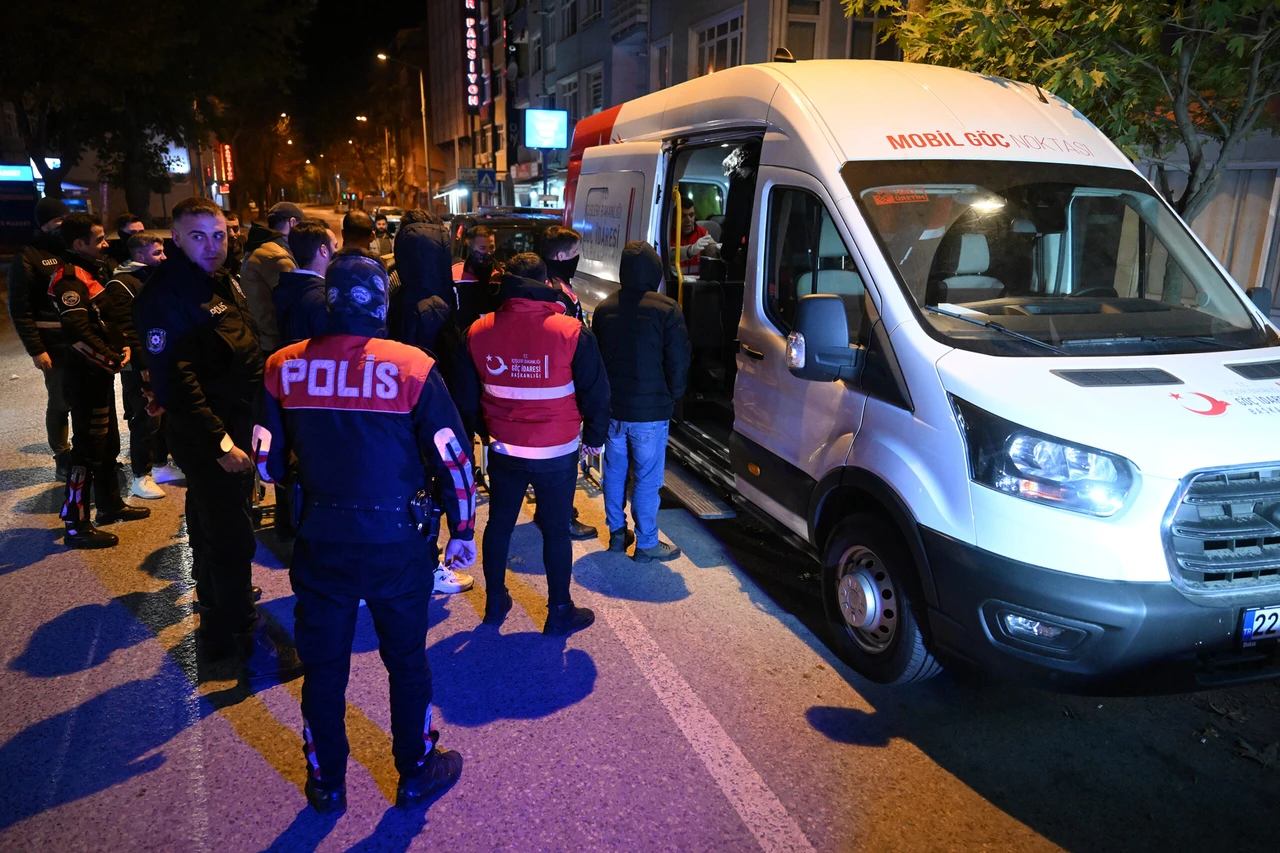 Police officers in Edirne