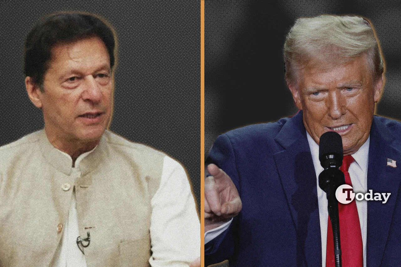 A collage of Pakistan's Imran Khan and former U.S. President Donald Trump. (Photo by Türkiye Today staff)