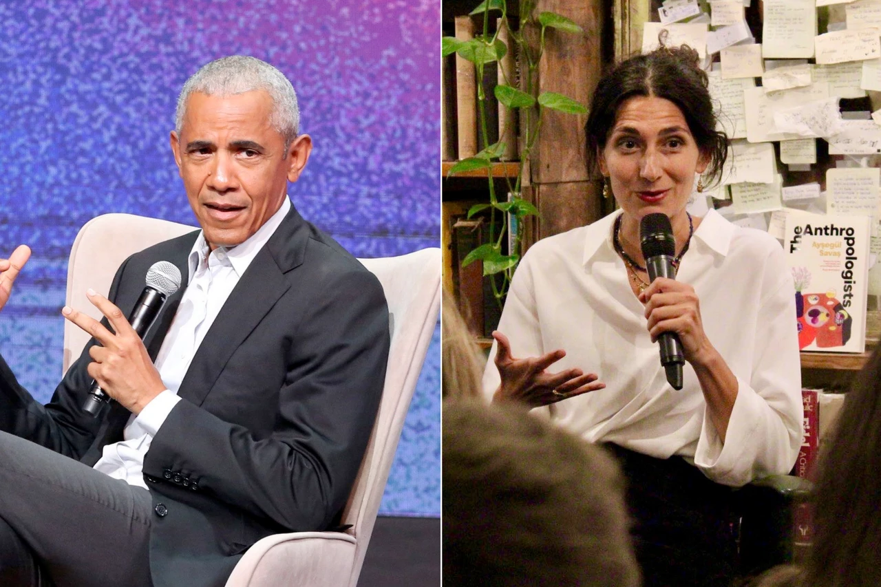 Turkish author Aysegul Yavas and barack obama