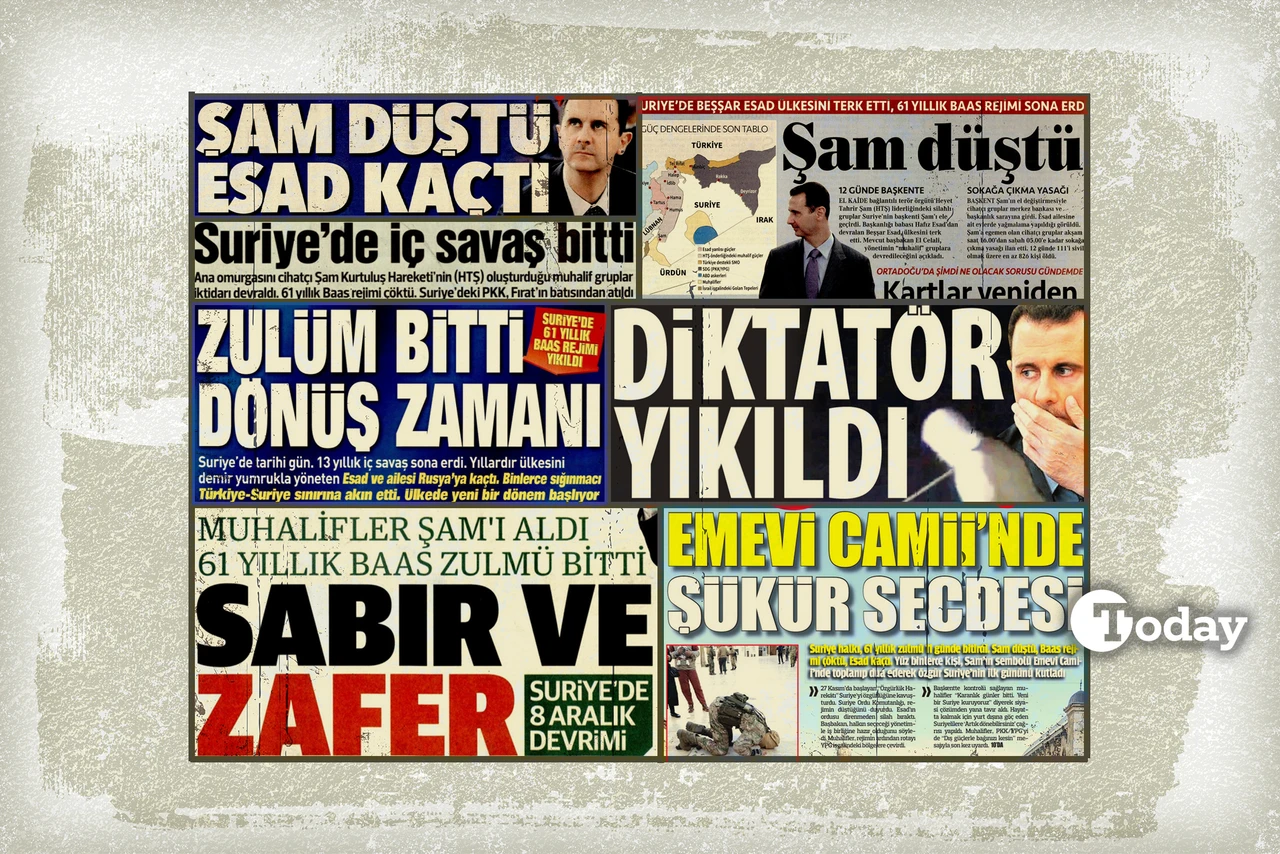 Here is how Turkish newspapers react to Assad's fall in Syria