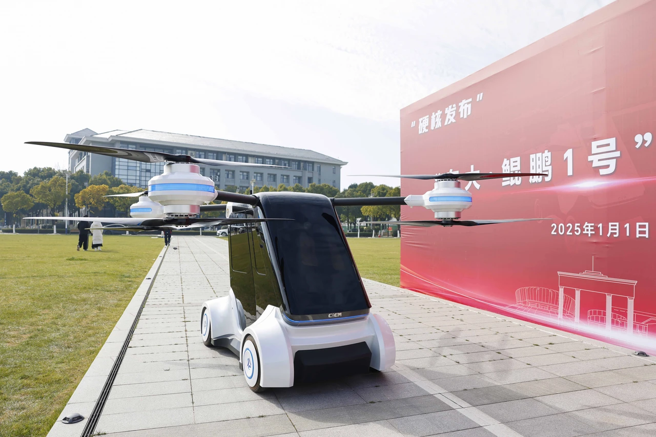 China introduces first electric-driven flying car