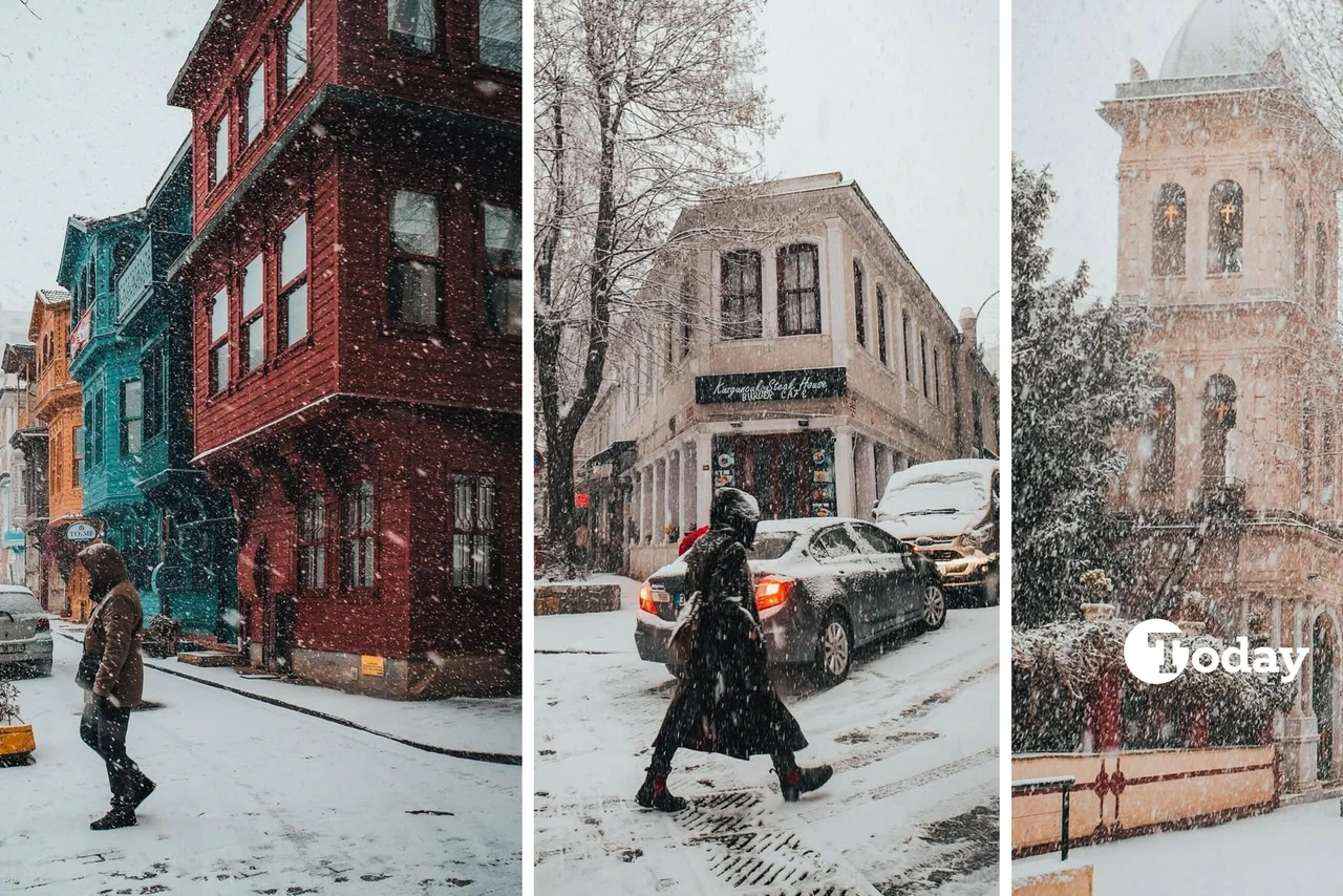 Snow covers Istanbul, turning it into a stunning winter wonderland.